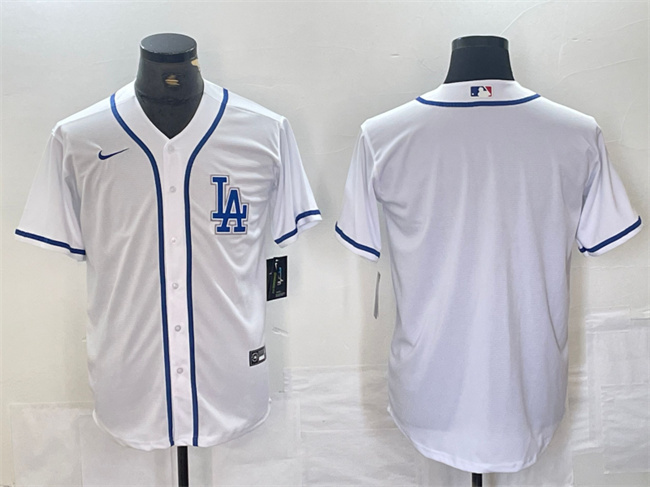 Los Angeles Dodgers Blank White Cool Base Stitched Jersey - Click Image to Close